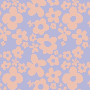 Groovy Abstract Floral - Lilac & Soft Pink