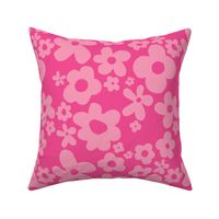Groovy Abstract Floral - Pinks