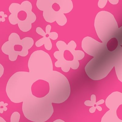 Groovy Abstract Floral - Pinks