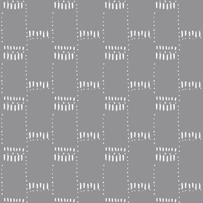 grey rectangle in lines and dashes