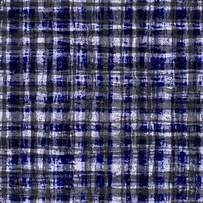 Black and White and Navy Blue Hemp Rope Texture Plaid Squares Black 000000 White FFFFFF and Fresh Navy Blue 000080 Bold Modern Abstract Geometric