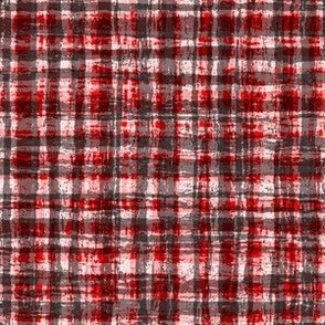 Black and White and Bold Red Hemp Rope Texture Plaid Squares Black 000000 White FFFFFF and Bold Red FF0000 Bold Modern Abstract Geometric