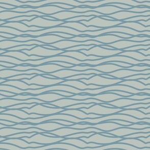 Monochrome Blue Wavy Stripes