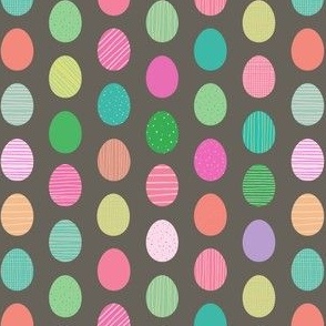 Colorful Easter Eggs on Chocolate Brown | Sm.