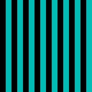 1/2” Sweetie Pie Stripes, Turquoise & Black 