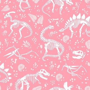 Excavated Dinosaur Fossils - Candy Pink - Large