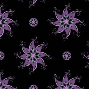 Pinwheel black, purple