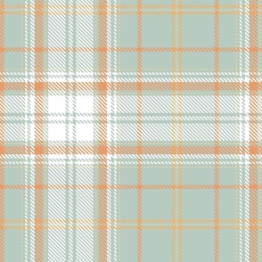 plaid option 9a in faded oranges_white and dusted sage green 200