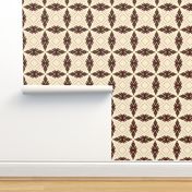 Piano Key Geometric Abstract [Beige + brown]