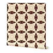 Piano Key Geometric Abstract [Beige + brown]