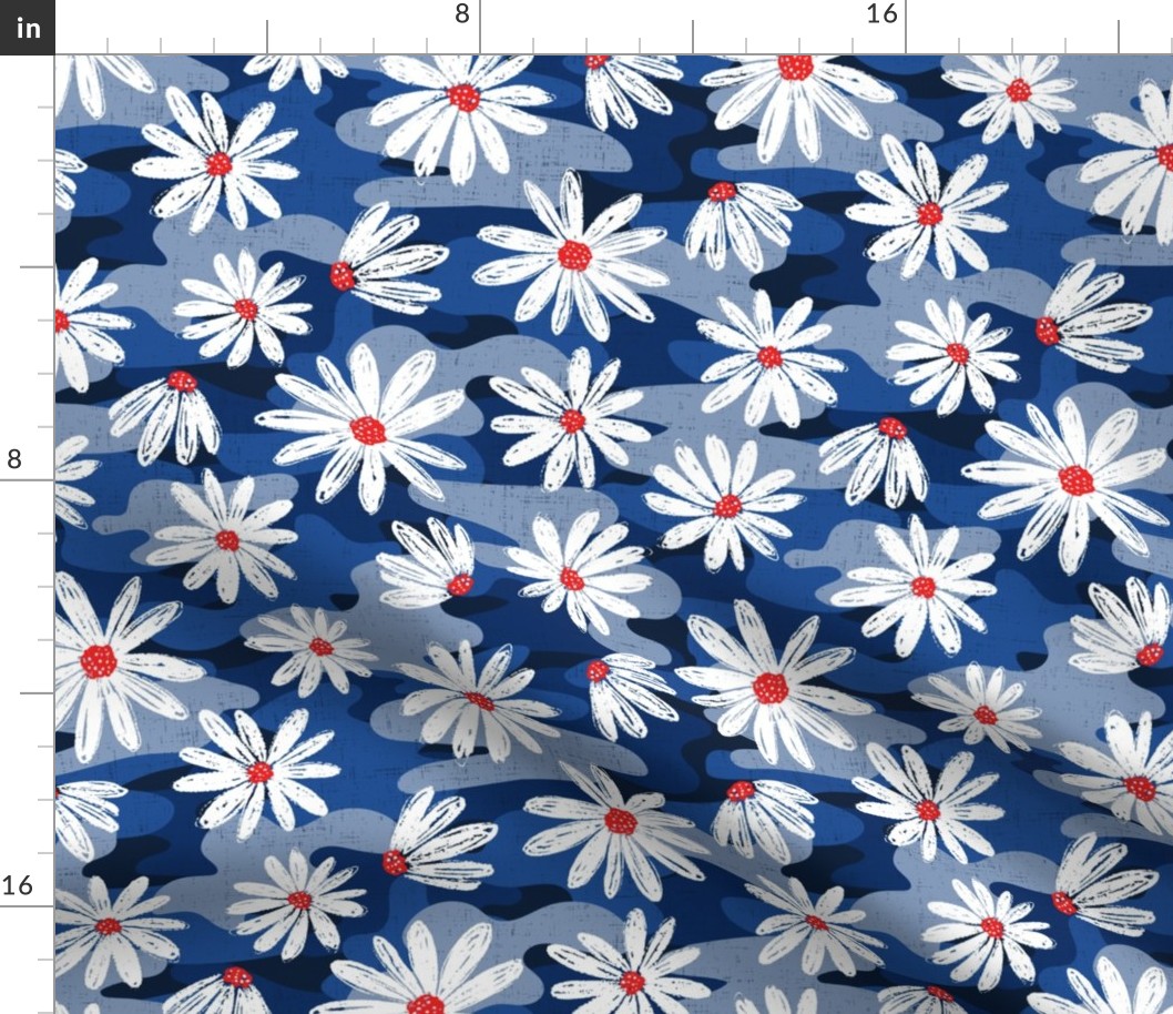 Large Scale - Fourth of July Camo Floral