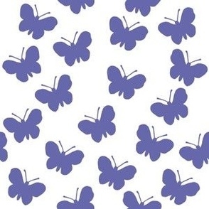 Very Peri purple butterflies on white (medium)