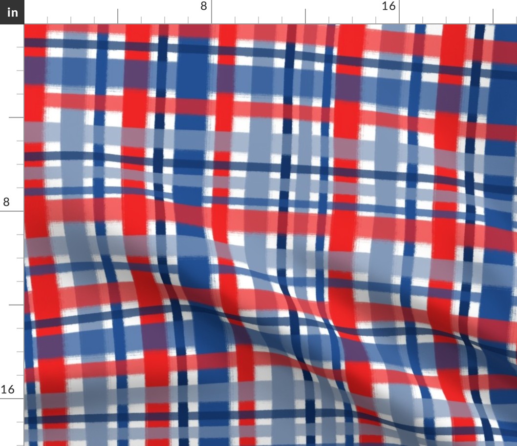  Large Scale - Fourth of July Painted Plaid