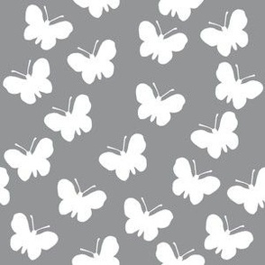 White butterflies on Ultimate Gray (medium)