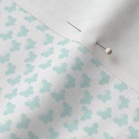 Mint butterflies on white (mini)