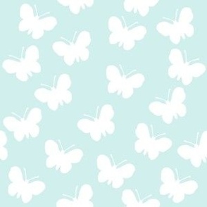 White butterflies on mint (medium)