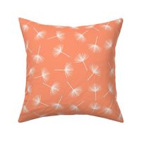 Wish with love coral dandelion seamless