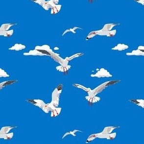 Seagull Clouds MICROsize Blue