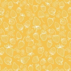 Strawberry delight_Sunshine yellow plain-Medium-Hufton Studio