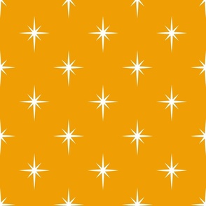 Mid Century Modern  Sparkle Star Motif in Marigold