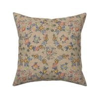 Modern embroidered flowers - S