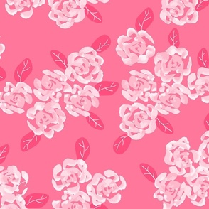 (large) Roses monochrome pink