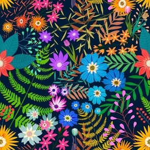 Colorful and Vibrant Floral Pattern