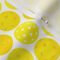 Pickleball Balls - Yellow Pickleball Balls on White
