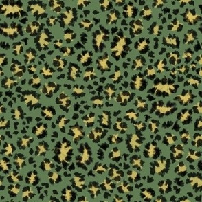 Leopard print on green
