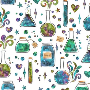 Galaxy Potions in Blue and Green