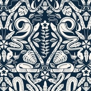 Maximalist nature pattern with snakes larger scale