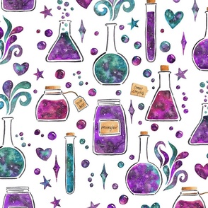 Galaxy Potions in Purple and Teal