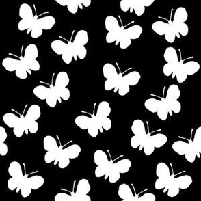 White butterflies on black (medium)