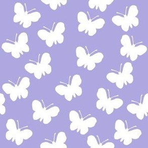 White butterflies on lilac (medium)