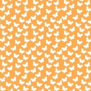 White butterflies on orange (mini)