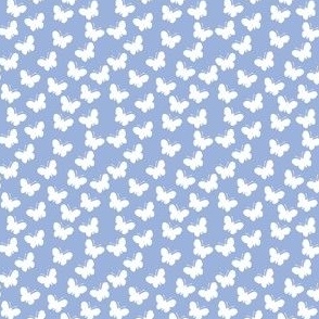 White butterflies on sky blue (mini)