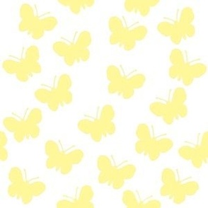 Yellow butterflies on white (medium)