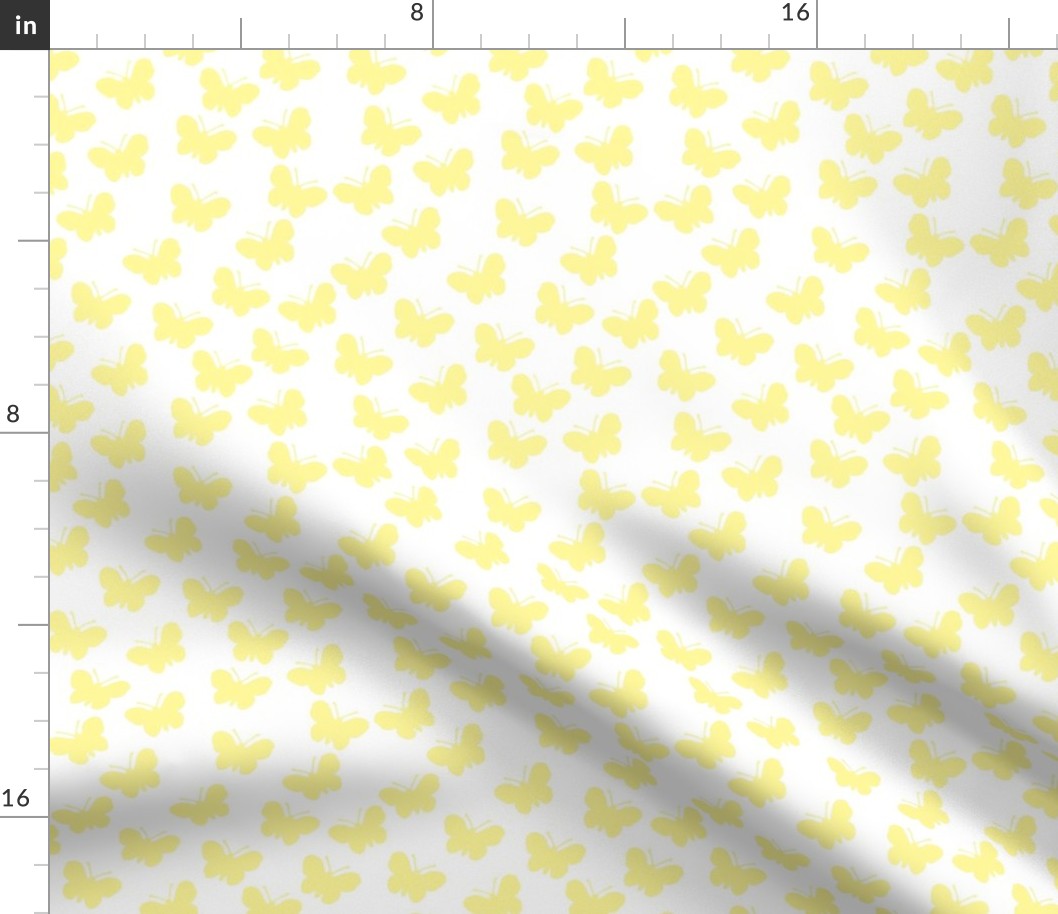 Yellow butterflies on white (medium)