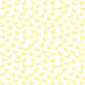 Yellow butterflies on white (mini)