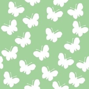 White butterflies on green (medium)