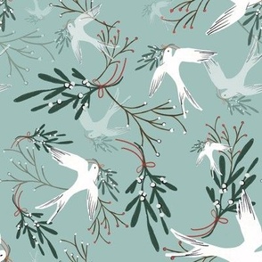 Holiday Doves Mint