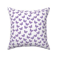 Mid lilac butterflies on white (medium)