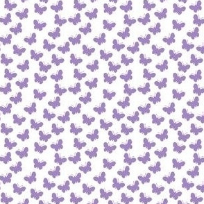 Mid lilac butterflies on white (mini)