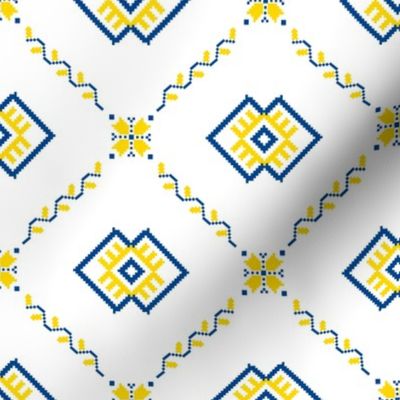 Ukraine Blue and Yellow National Pattern 02