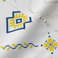 Ukraine Blue and Yellow National Pattern 02