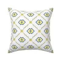 Ukraine Blue and Yellow National Pattern 02