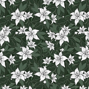 White Lily Dark medium scale 12''