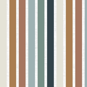 rotated stripes: juniper teal, aegean green, marina blue, adobe red, teak gold, bisque beige