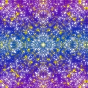 Sparkly Mandala - purple and blue, ombré effect