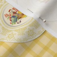 KITCHEN PLATES LARGE - RETRO KITCHEN COLLECTION (YELLOW)